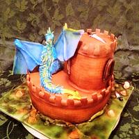 Skyrim Dragon Birthday Cake