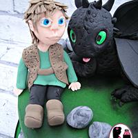 How to Train your Dragon Themed Cake