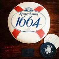 Kronenburg 1664 beer cap cake for L.T.D.C. 