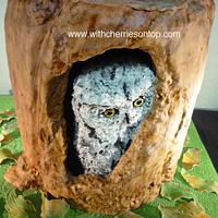 Owl in a tree 3D