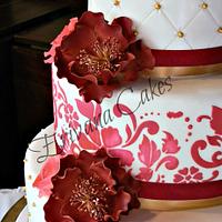 Indian Themed wedding cake