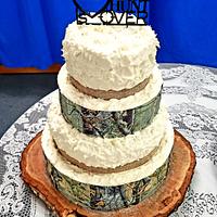 Camo Themed Wedding Cake