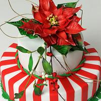 Poinsettia Cake