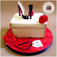Louboutin Stilettos cake - Decorated Cake by Mericakes - CakesDecor