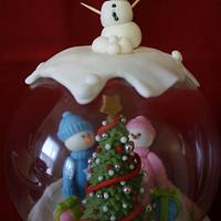 Snowman Globe Cake