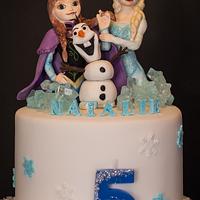 Frozen Elsa Anna Olaf Cake :)