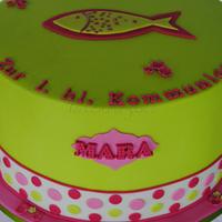 Green Communion Cake for Mara