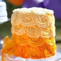 Ombre Orange Rose Cake