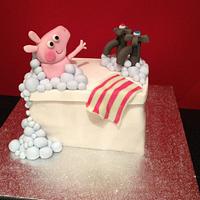 My first ever cake! Peppa Pig in the bath!