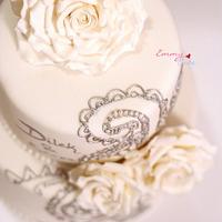 henna wedding cake