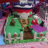 Hello Kitty Garden Theme Cake