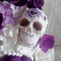 Skull wedding cake