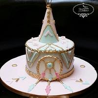tribal baby shower cake