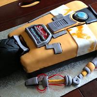 Claptrap Robot cake from Borderlands video game