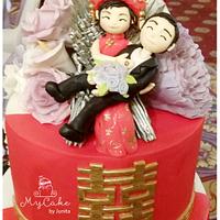 Dual Wedding Cake Eastern meet Western