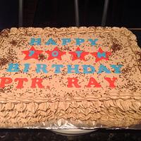 70th birthday Mocha Sponge Cake