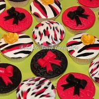 Zebra and Leopard pink Cupcakes