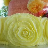 Mother's Day Cake for my mother, featuring her antique roses