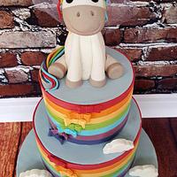 Lizzie - Unicorn Communion Cake 