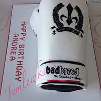 Bad breed boxing glove cake