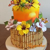 Tropical Bamboo Cake