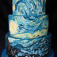 Van Gogh cake - The starry night