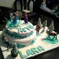 Frozen birthday cake