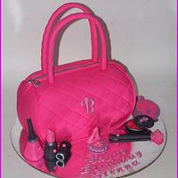 Barbie bag cake