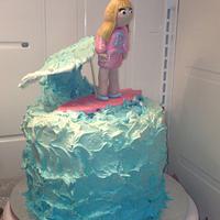 Wave birthday cake