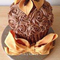 Chocolate Orange Giant Anniversary Cupcake