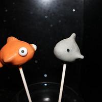 Mr Shark & The Goldfish cake pops by loulouscupcakery.co.uk