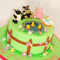 Farm animal cake 