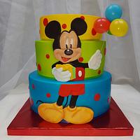 3 tier Mickey Mouse cake