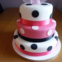 Minnie Mouse 3 Tier Birthday Cake