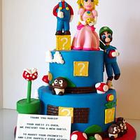 Super Mario Grooms Cake