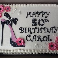 High heel 50th birthday