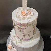 Woodlands themed 1st Birthday Cake