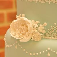Edible lace Wedding Cake