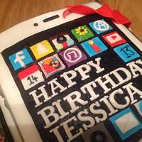 iPhone birthday cake