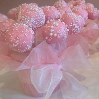 Pink cake pops