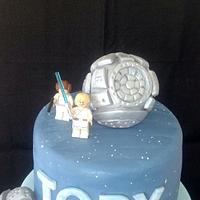 Death Star and Millenium Falcon, Star Wars Lego Cake