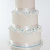 Hydrangea Petal Wedding Cake