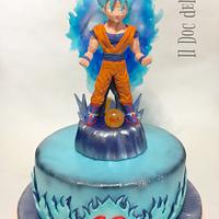 Dragonball Super Saiyan cake