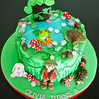 Reptile theme cake