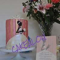 Wedding Dress Invitation cake