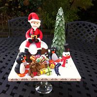 Raffle Santa on fruit cake