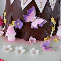 Baby's 1st enchanted forest birthday cake
