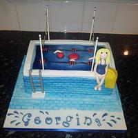Swimming Pool cake