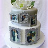 Silver Wedding Anniversary cake