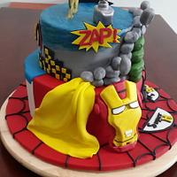 Avengers theme 30th bday cake